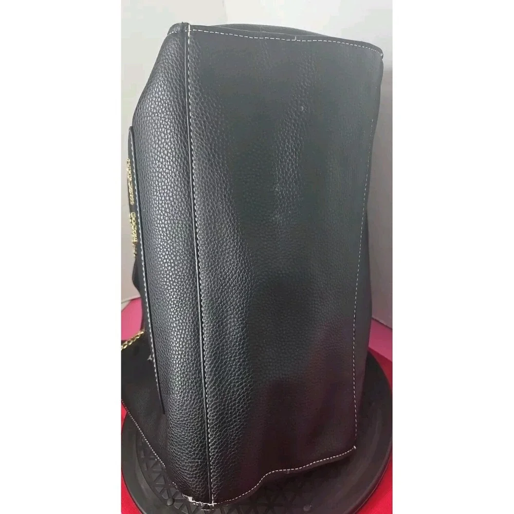 Steve Madden Black Faux Leather & Sherpa Travel Laptop Weeknd Bag‎ Large